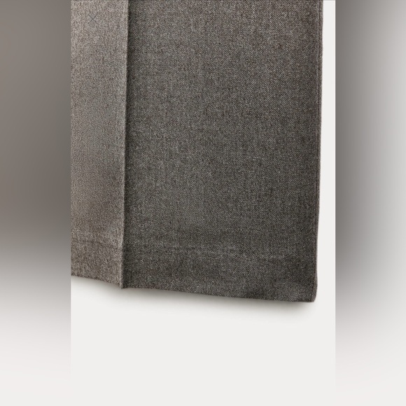 ZARA WOMAN XS ZW COLLECTION STRAIGHT-FIT WOOL TROUSERS Pants GREY New - Picture 10 of 11